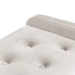 Lawka Venlo Welurowa Bezowa 100X39X45Cm