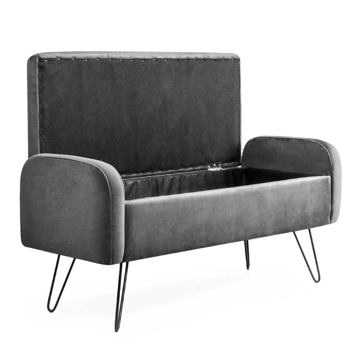 lawka_venlo_welurowa_szar_2.webp Lawka Venlo Welurowa Szara 100X39X45Cm