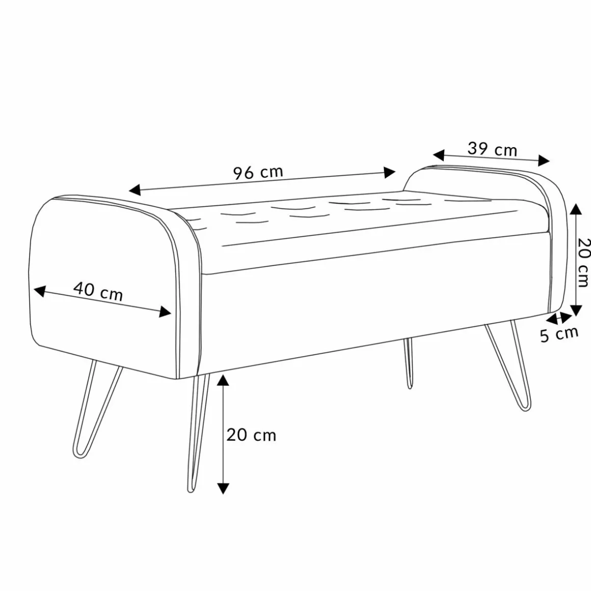 lawka_venlo_welurowa_szar_4.webp Lawka Venlo Welurowa Szara 100X39X45Cm