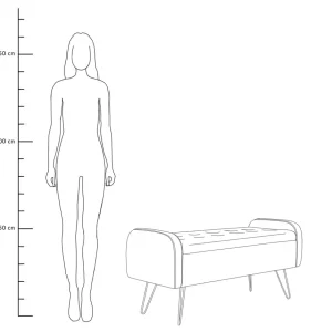 Lawka Venlo Welurowa Zielona 100X39X45Cm