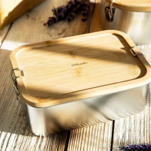 Lunchbox Nukka Prostokatny Z Bambusowa Pokrywka 1,6 L