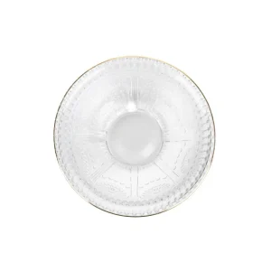 Miska Barrel Szklana Wzorzysta Ze Zlotym Rantem 13X6 Cm