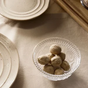 Miska Barrel Szklana Wzorzysta Ze Zlotym Rantem 13X6 Cm