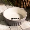 Miska Catty Dla Kota Z Rybka Szara 12X4 Cm
