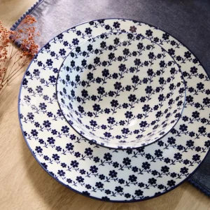 Miska Navia Granatowa W Kwiatuszki 16 Cm