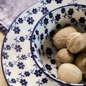 Miska Navia Granatowa W Kwiatuszki 12 Cm