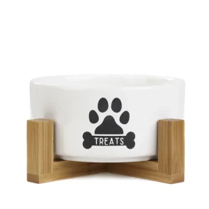 Miska Treats Dla Psa M Z Bambusowa Podstawa 16X10 Cm