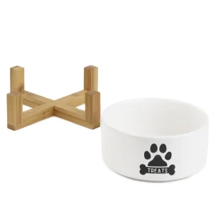 Miska Treats Dla Psa M Z Bambusowa Podstawa 16X10 Cm