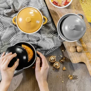 Naczyńie Do Zapiekania Tineo Z Pokrywka Czarne 0,35 L