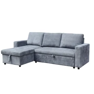 Naroznik Virev Naroznik Uniwersalny Z Funkcja Spania Ciemnoszary 215X76X85 Cm