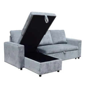 Naroznik Virev Naroznik Uniwersalny Z Funkcja Spania Ciemnoszary 215X76X85 Cm