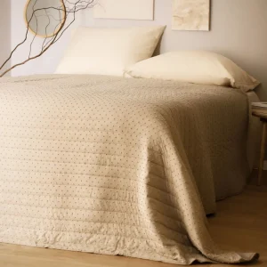 Narzuta Doti W Kropki Bezowa 200X220 Cm