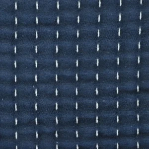 Narzuta Selina Muslinowa Z Przeszyciami Bezowo-Niebieska 180X220 Cm