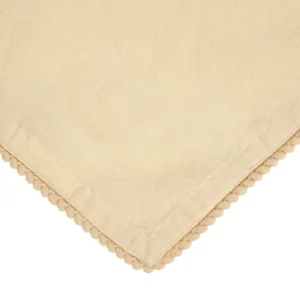 Obrus Melange Bezowy Z Lamowka Kuleczkowa 130X180