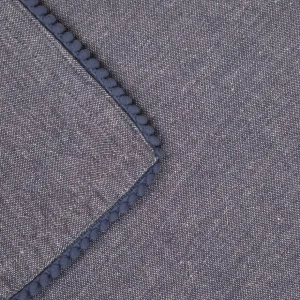 Obrus Melange Granatowy Z Lamowka Kuleczkowa 130X180