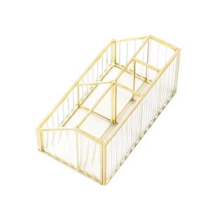 Organizer Grazia Ze Szkla Prazkowanego 17,5X10X8,5 Cm