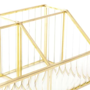 Organizer Grazia Ze Szkla Prazkowanego 17,5X10X8,5 Cm