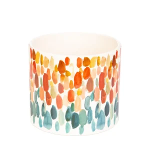 Oslonka Na Doniczke Azul W Kolorowe Plamki 13X13X11 Cm