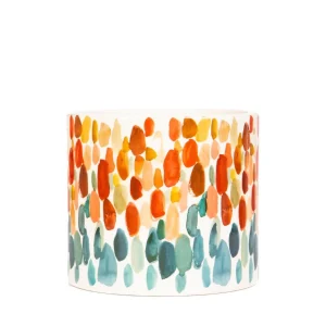 Oslonka Na Doniczke Azul W Kolorowe Plamki 13X13X11 Cm