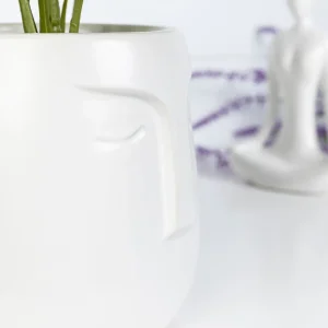 Oslonka Na Doniczke Face Biala 14X15 Cm