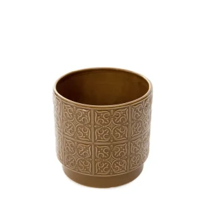 Oslonka Na Doniczke Marali W Orientalny Wzor Brazowa 13,5X13 Cm