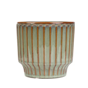 Oslonka Na Doniczke Maya Ceramiczna Zielona 13,8X13,8X12,8 Cm