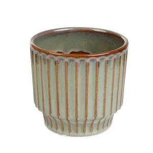 Oslonka Na Doniczke Maya Ceramiczna Zielona 13,8X13,8X12,8 Cm