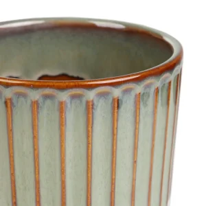 Oslonka Na Doniczke Maya Ceramiczna Zielona 13,8X13,8X12,8 Cm