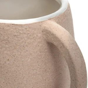 Oslonka Na Doniczke Sabbia Z Duzymi Uchwytami Bezowa 25,5X16X13 Cm