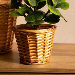 Oslonka Na Doniczke Saule Wiklinowa Naturalna 20X16 Cm