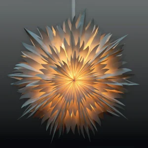 Ozdoba Papierowa Z Ledem Shallow Biala 100 Cm