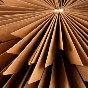 Ozdoba Papierowa Z Ledem Shallow Naturalna 50 Cm