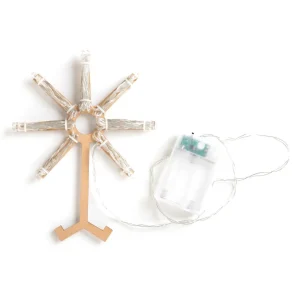 Ozdoba Papierowa Z Ledem Shallow Naturalna 50 Cm