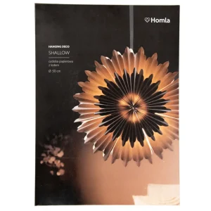 Ozdoba Papierowa Z Ledem Shallow Naturalna 50 Cm