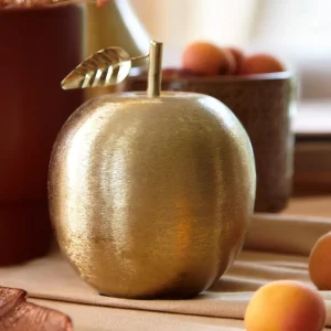 Ozdoba Stojaca Girona Jablko Zlote 14X14X15