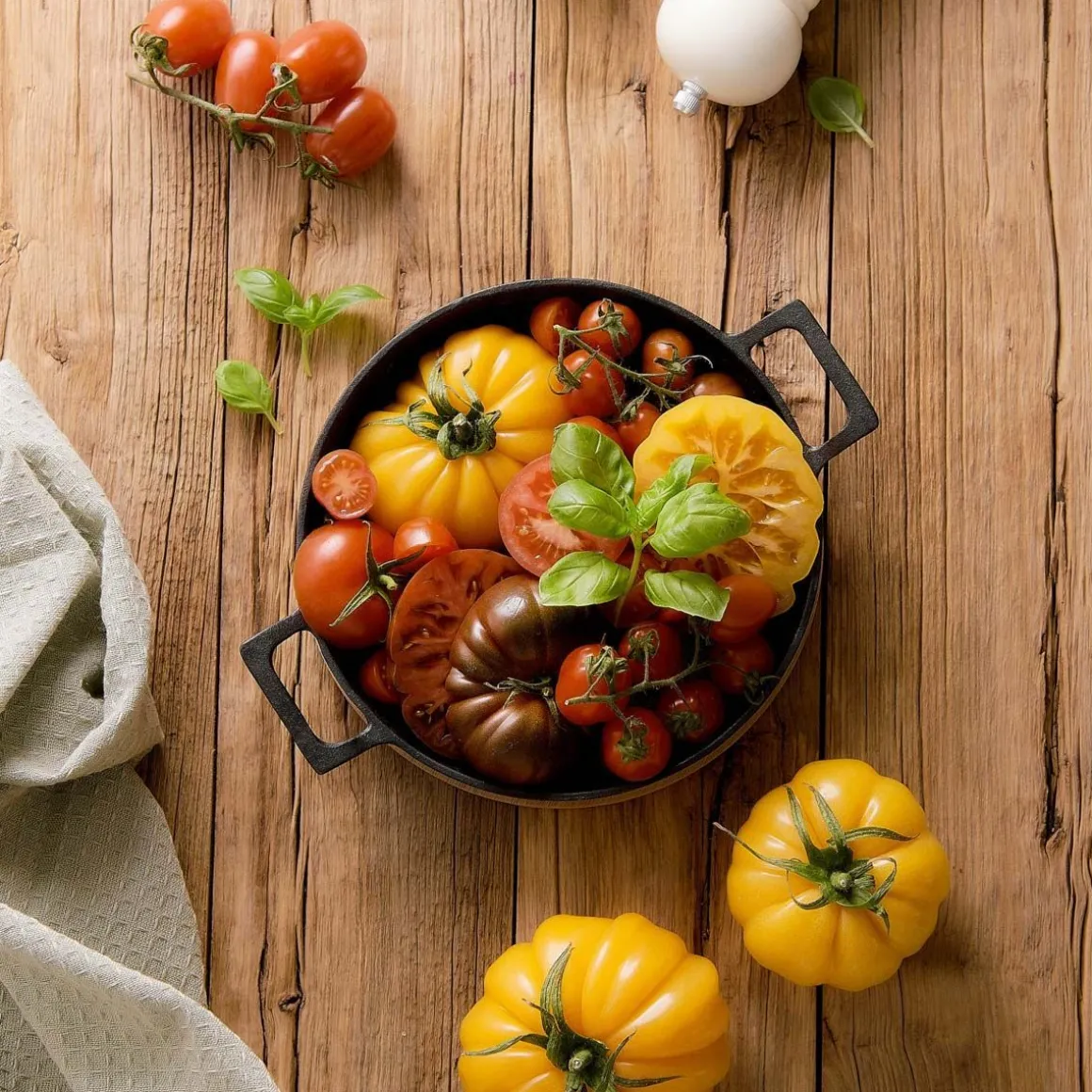 patelnia_andreas_zeliwna__0.webp Patelnia Andreas Zeliwna Z Dwoma Uchwytami I Bambusowa Podkladka 25X20 Cm