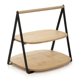 Patera Bambou Bambusowa 2 Poziomowa 25X28 Cm