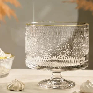 Patera Barrel Szklana We Wzory 20X20 Cm