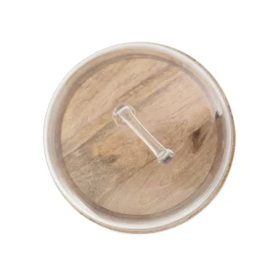 Patera Wood Colony Okragla Ze Szklanym Kloszem 25X16 Cm