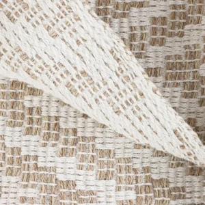 Pled Gado W Bezowe Zygzaki Z Fredzlami 130X170 Cm