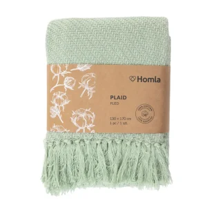 Pled Morris Pistacjowy Z Fredzlami 130X170 Cm