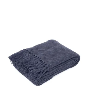 Pled Morris Z Fredzlami Granatowy 130X170 Cm