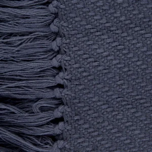 Pled Morris Z Fredzlami Granatowy 130X170 Cm