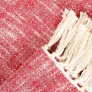 Pled Nori Bawelniany Z Fuksjowym Wzorem 130X170 Cm