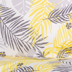 Pościel Botanical Z Mikrofibry W Zolto-Szare Liscie 160X200 Cm