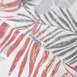 Pościel Botanical Z Mikrofibry W Rozowo-Szare Liscie 140X200 Cm + 1*70X80 Cm