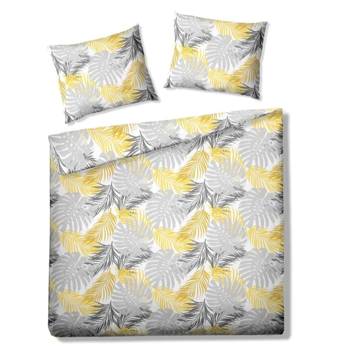 pociel_botanical_z_mikrof_3-5.webp Pościel Botanical Z Mikrofibry W Zolto-Szare Liscie 160X200 Cm
