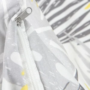 Pościel Botanical Z Mikrofibry W Zolto-Szare Liscie 140X200 Cm + 1*70X80 Cm