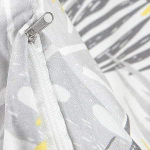 Pościel Botanical Z Mikrofibry W Zolto-Szare Liscie 200X220 Cm