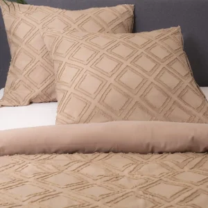 Pościel Carre Z Mikrofibry Bezowa 160X200 Cm